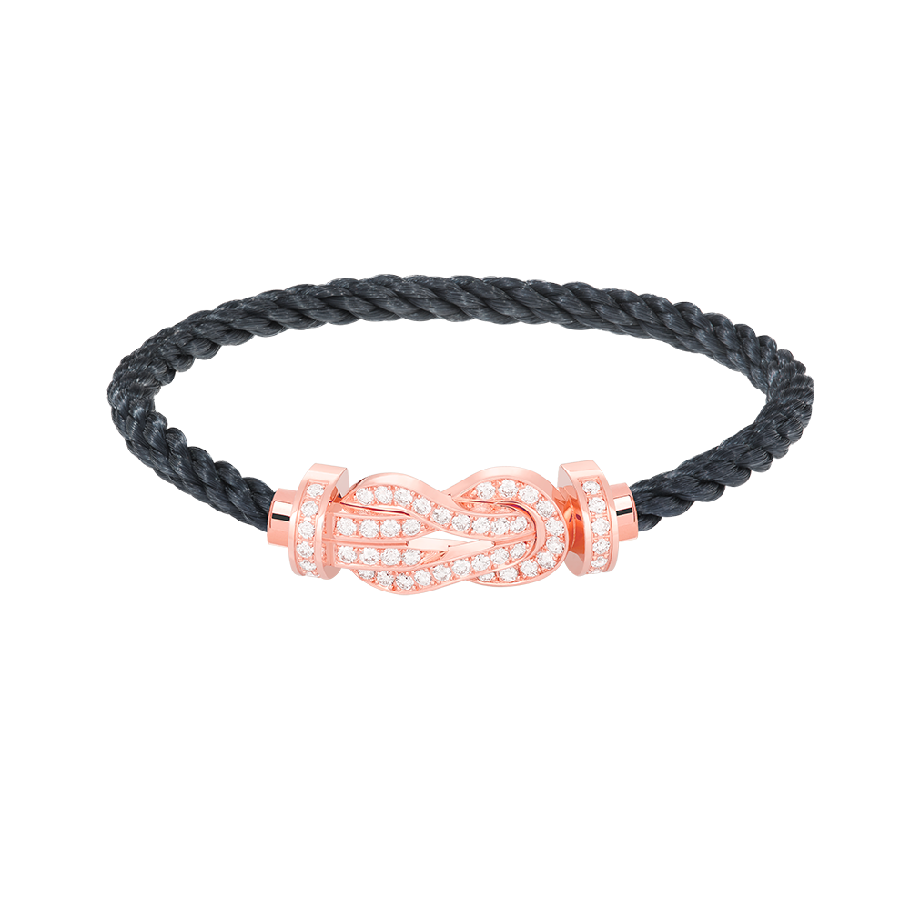 [Avelora]LARGE 8-FIGURE BUCKLE FULL DIAMOND BRACELET - ROSE GOLD