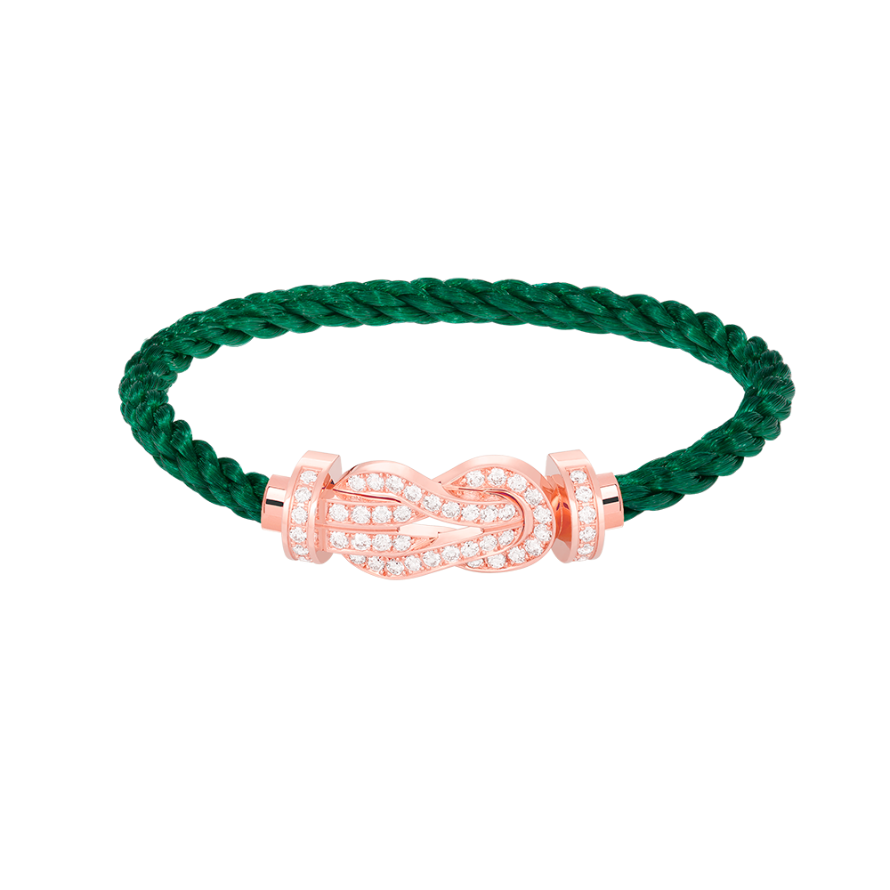 [Avelora Jewelry ]CHANCE LARGE 8 FIGURE BUCKLE FULL DIAMOND BRACELET ROSE GOLD