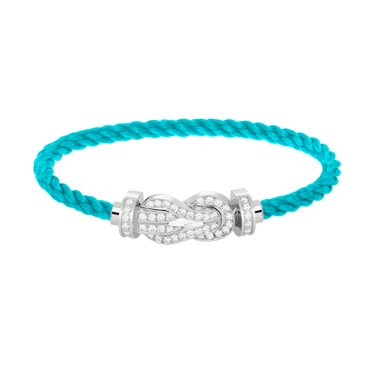 [Avelora]LARGE 8-FIGURE BUCKLE FULL DIAMOND BRACELET -WHITE GOLD