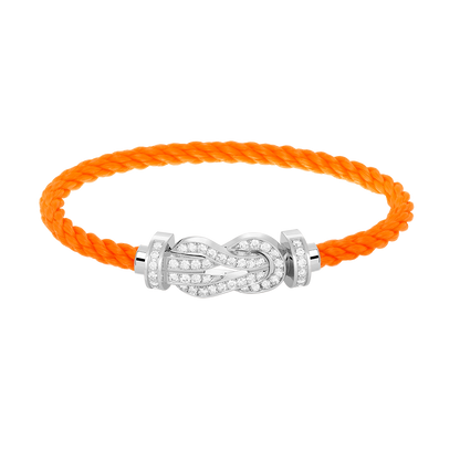 [Avelora]LARGE 8-FIGURE BUCKLE FULL DIAMOND BRACELET -WHITE GOLD