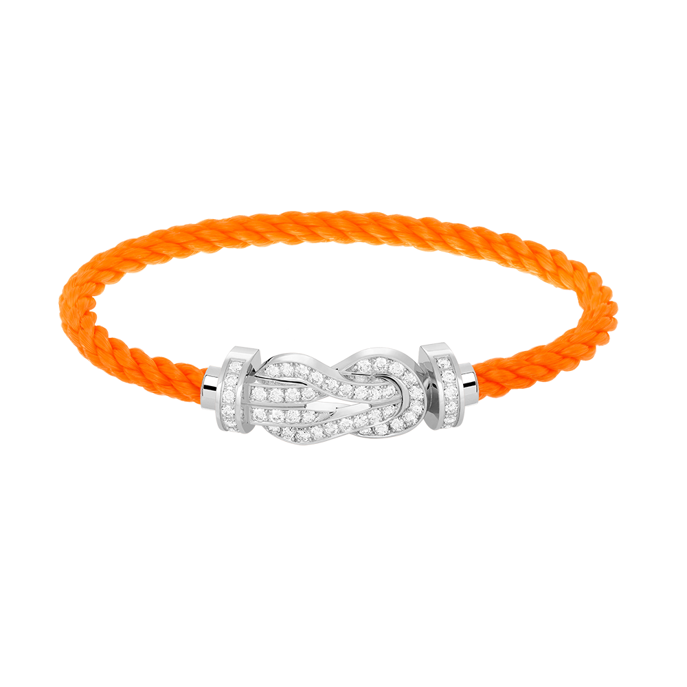 [Avelora Jewelry ]CHANCE LARGE 8 FIGURE BUCKLE FULL DIAMOND BRACELET SILVER