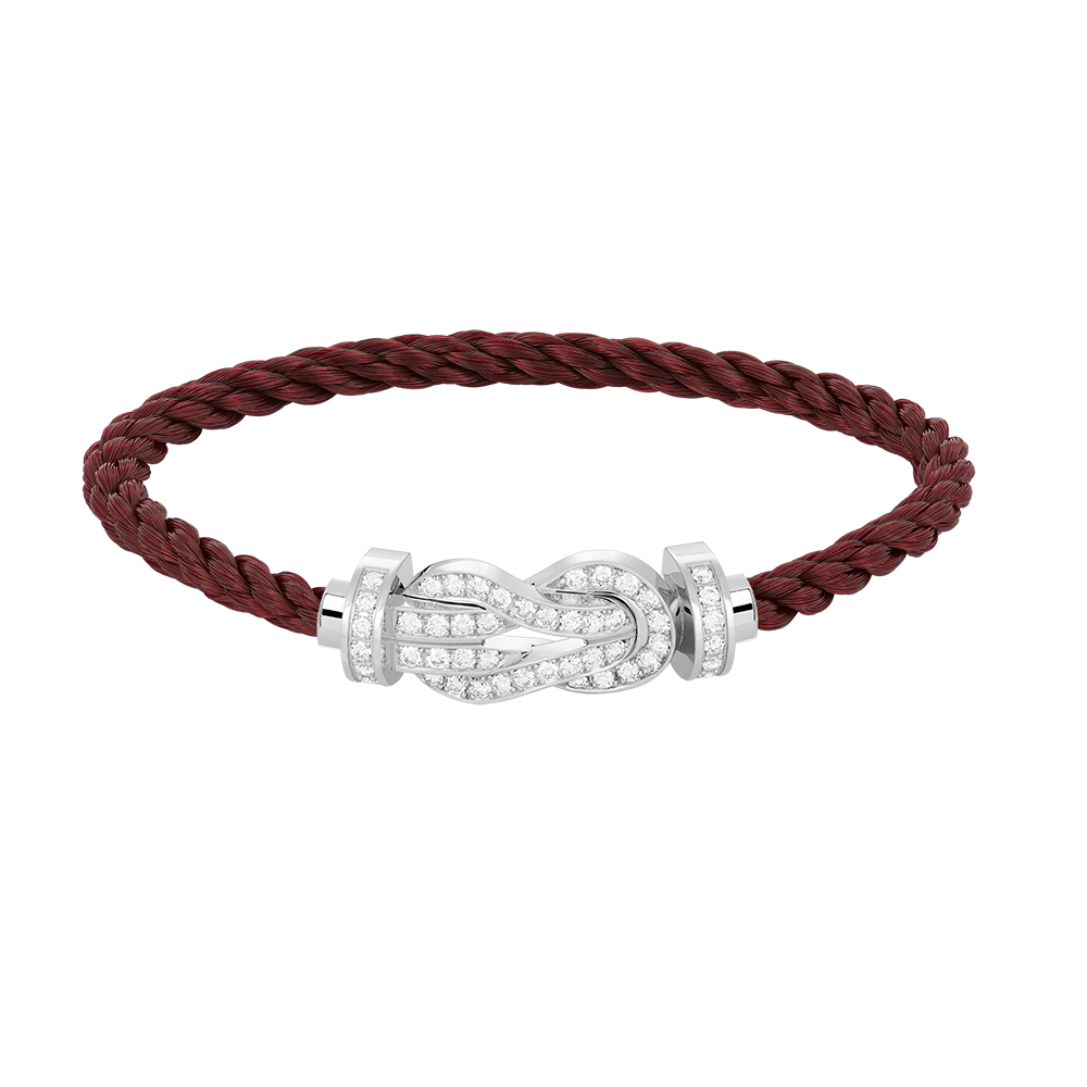[Avelora Jewelry ]CHANCE LARGE 8 FIGURE BUCKLE FULL DIAMOND BRACELET SILVER