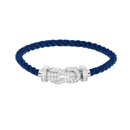 [Avelora]LARGE 8-FIGURE BUCKLE FULL DIAMOND BRACELET -WHITE GOLD