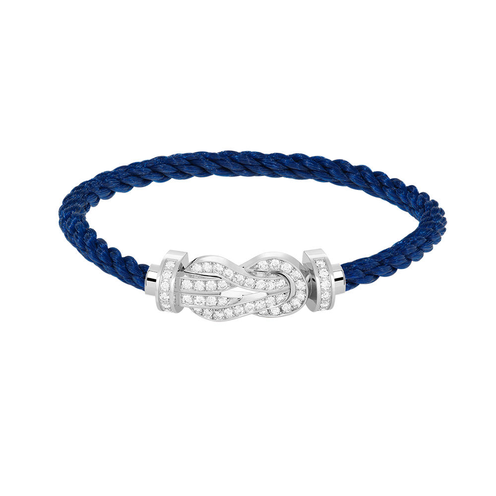 [Avelora Jewelry ]CHANCE LARGE 8 FIGURE BUCKLE FULL DIAMOND BRACELET SILVER