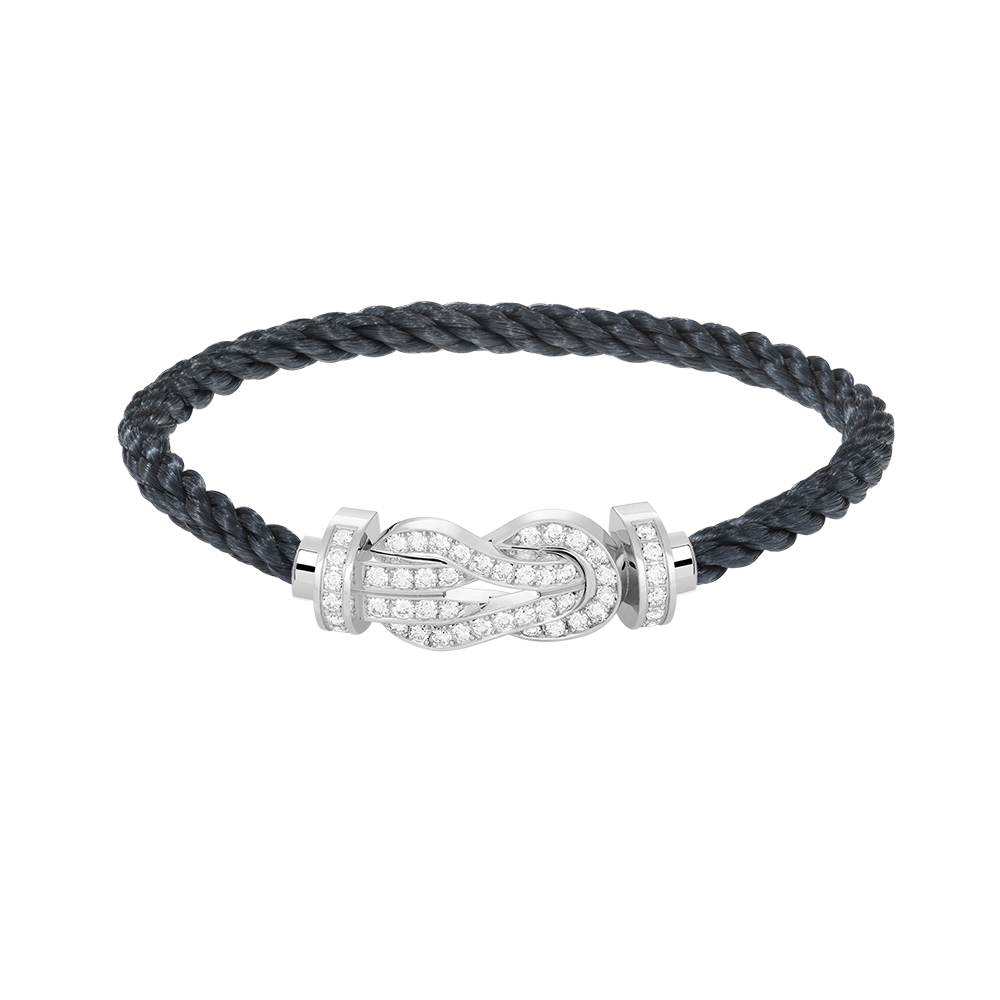 [Avelora]LARGE 8-FIGURE BUCKLE FULL DIAMOND BRACELET -WHITE GOLD