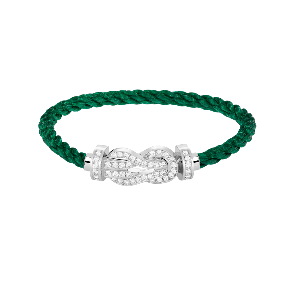 [Avelora]LARGE 8-FIGURE BUCKLE FULL DIAMOND BRACELET -WHITE GOLD