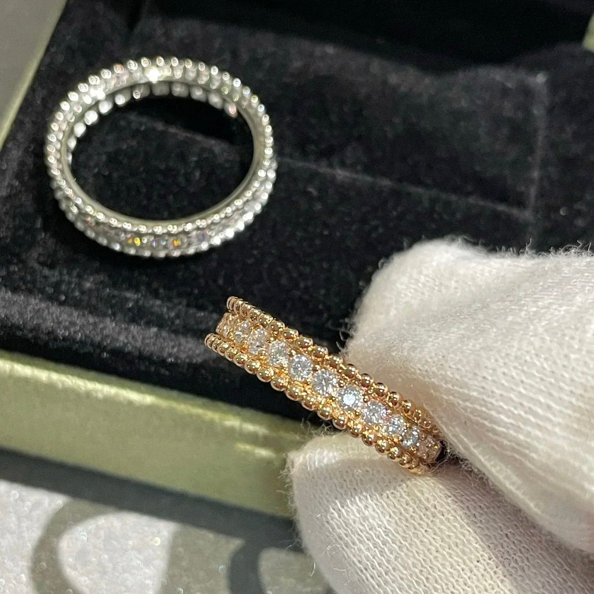 [Avelora Jewelry ]PERLEE DIAMOND SILVER RING