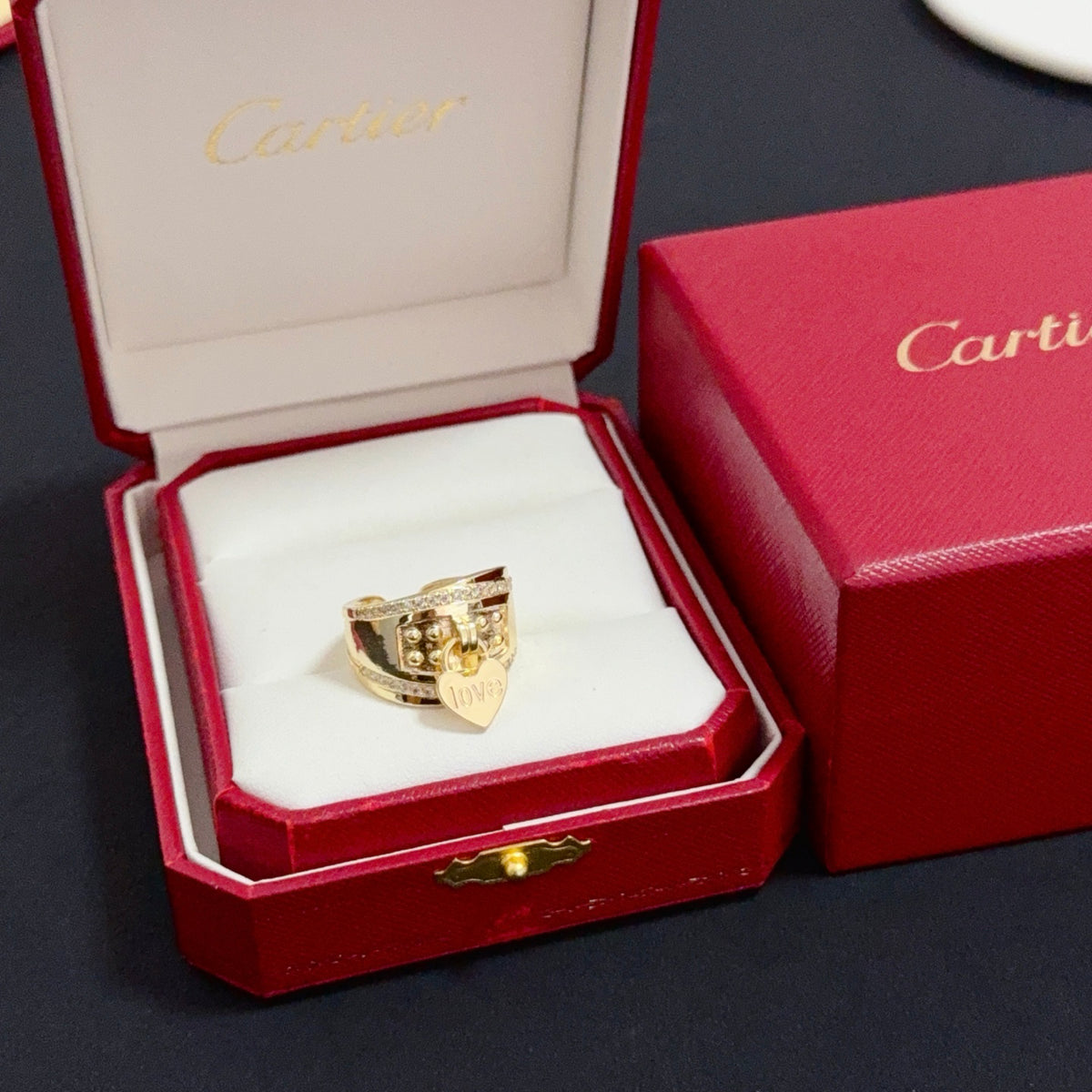Pavé Open-End Wrap Ring - detail view
