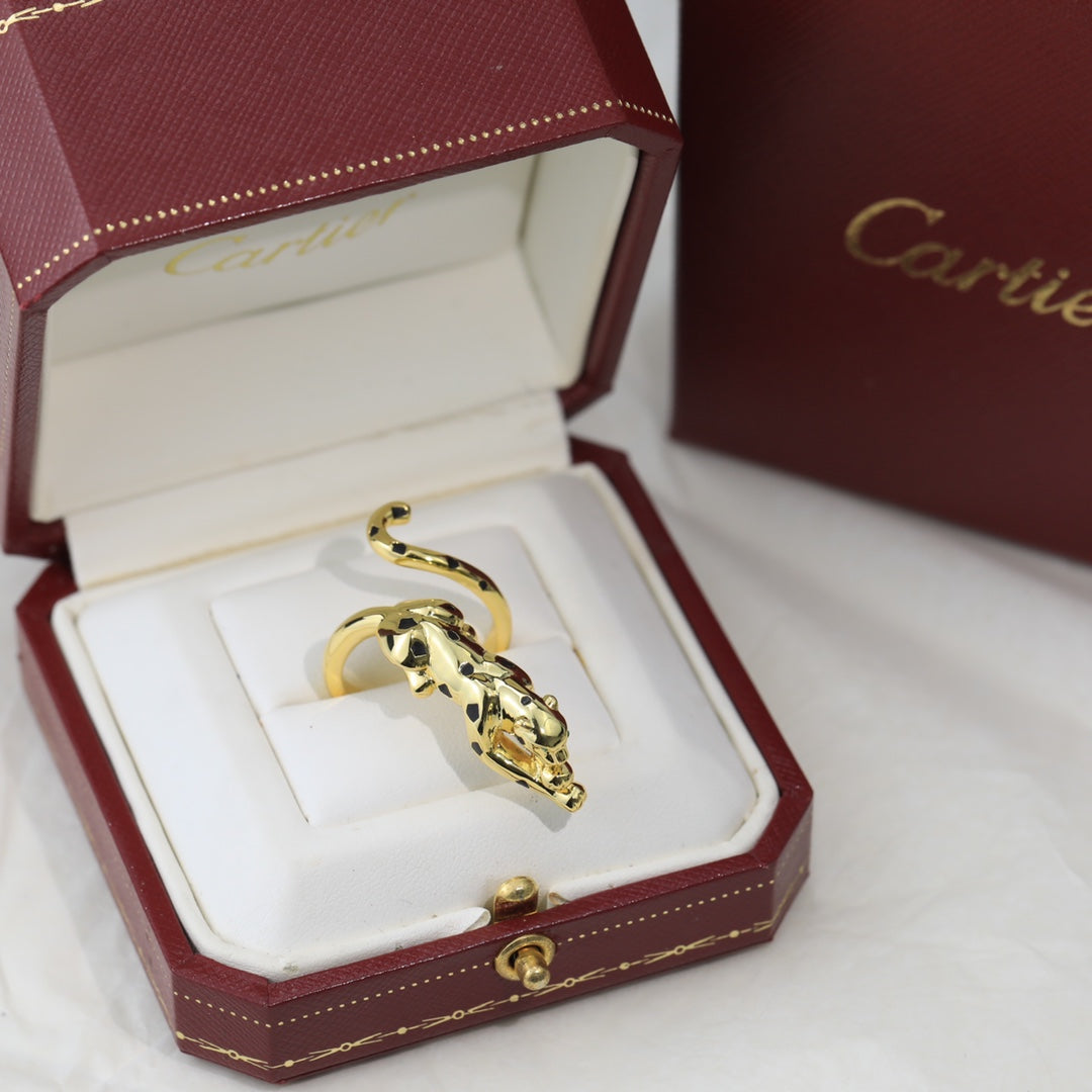 [Avelora jewelry] Domineering Spotted Black Panther Polished Ring