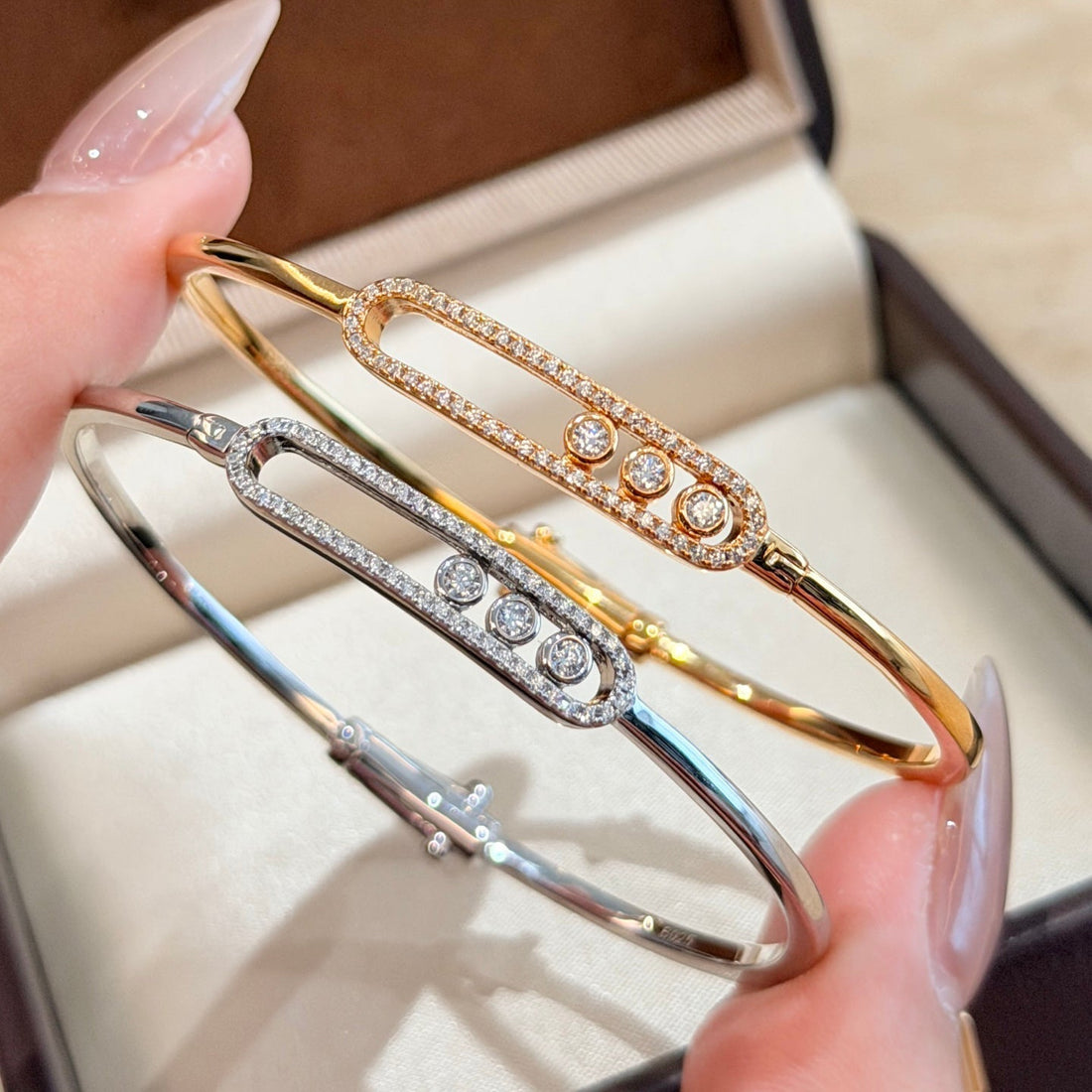 [Avelora Jewelry]Move Pavé Diamond Bangle Bracelet M