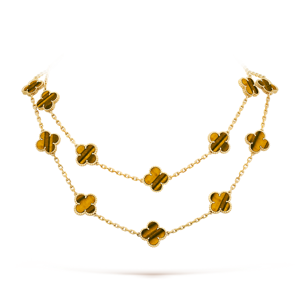 [Avelora Jewelry ]CLOVER 20 MOTIFS TIGER EYE ROSE GOLD
