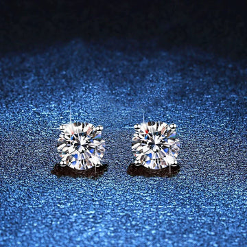 [Avelora]FOUR-PRONG MOISSANITE EARRINGS