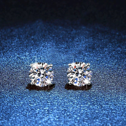 [Avelora]FOUR-PRONG MOISSANITE EARRINGS