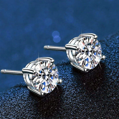 [Avelora]FOUR-PRONG MOISSANITE EARRINGS