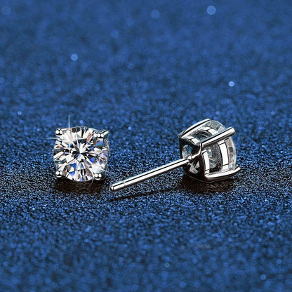 [Avelora]FOUR-PRONG MOISSANITE EARRINGS