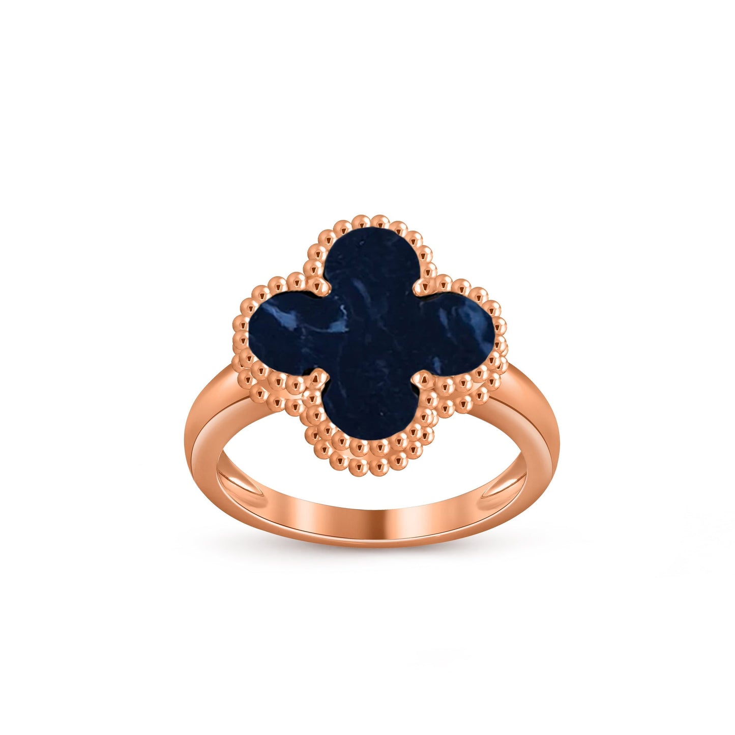 [Avelora]LUCKY CLOVER VINTAGE ROSE GOLD RING COLLECTION