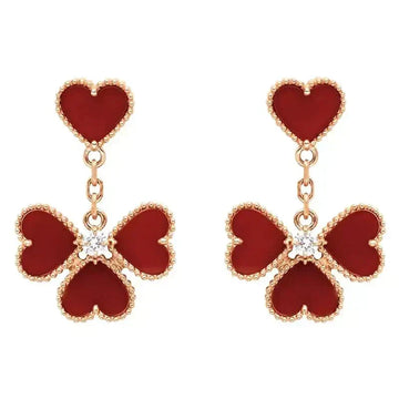 [Avelora Jewelry ]SWEET CLOVER CARNELIAN EARRINGS