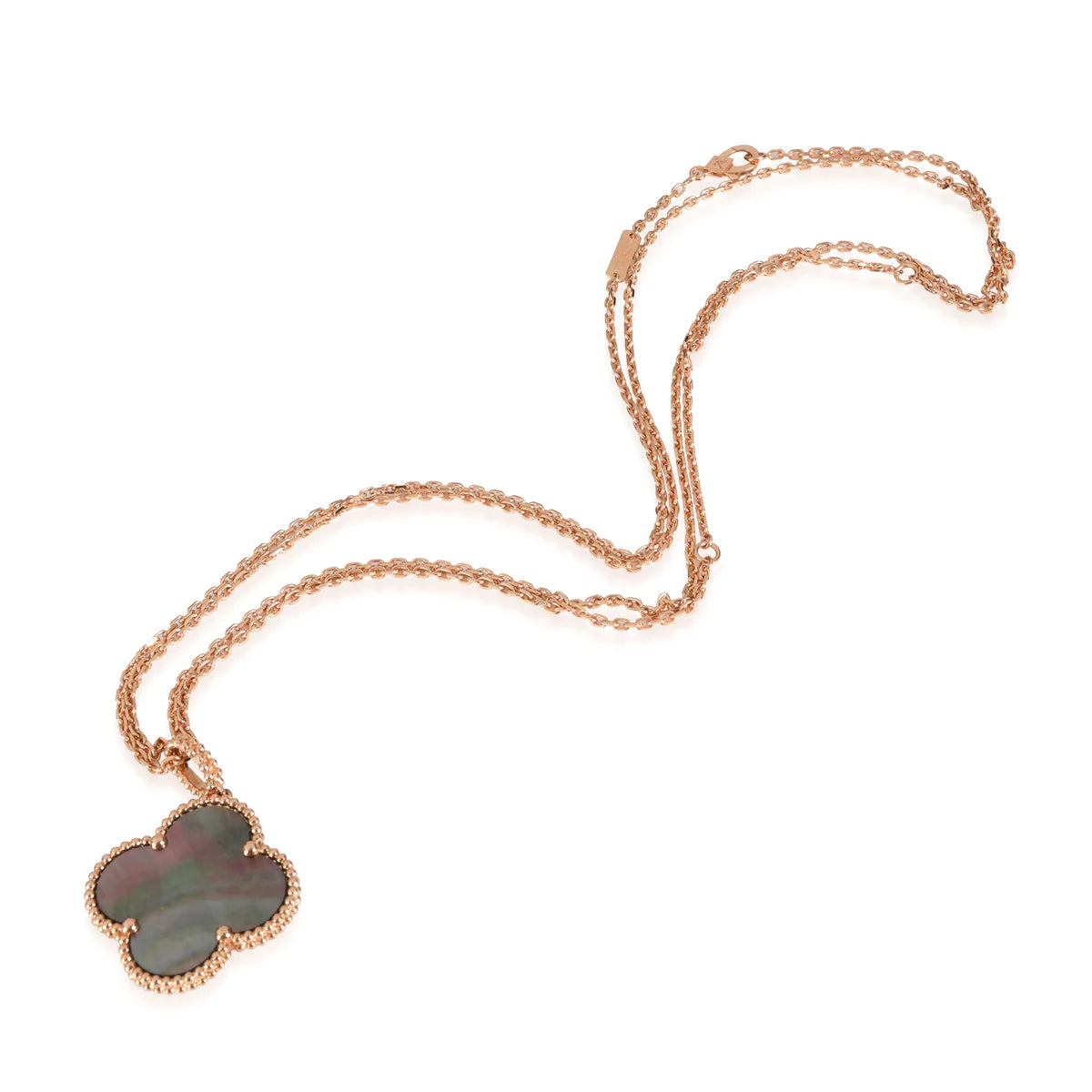 [Avelora Jewelry ]CLOVER 25MM GOLD DARK MOP BIG CLOVER NECKLACE