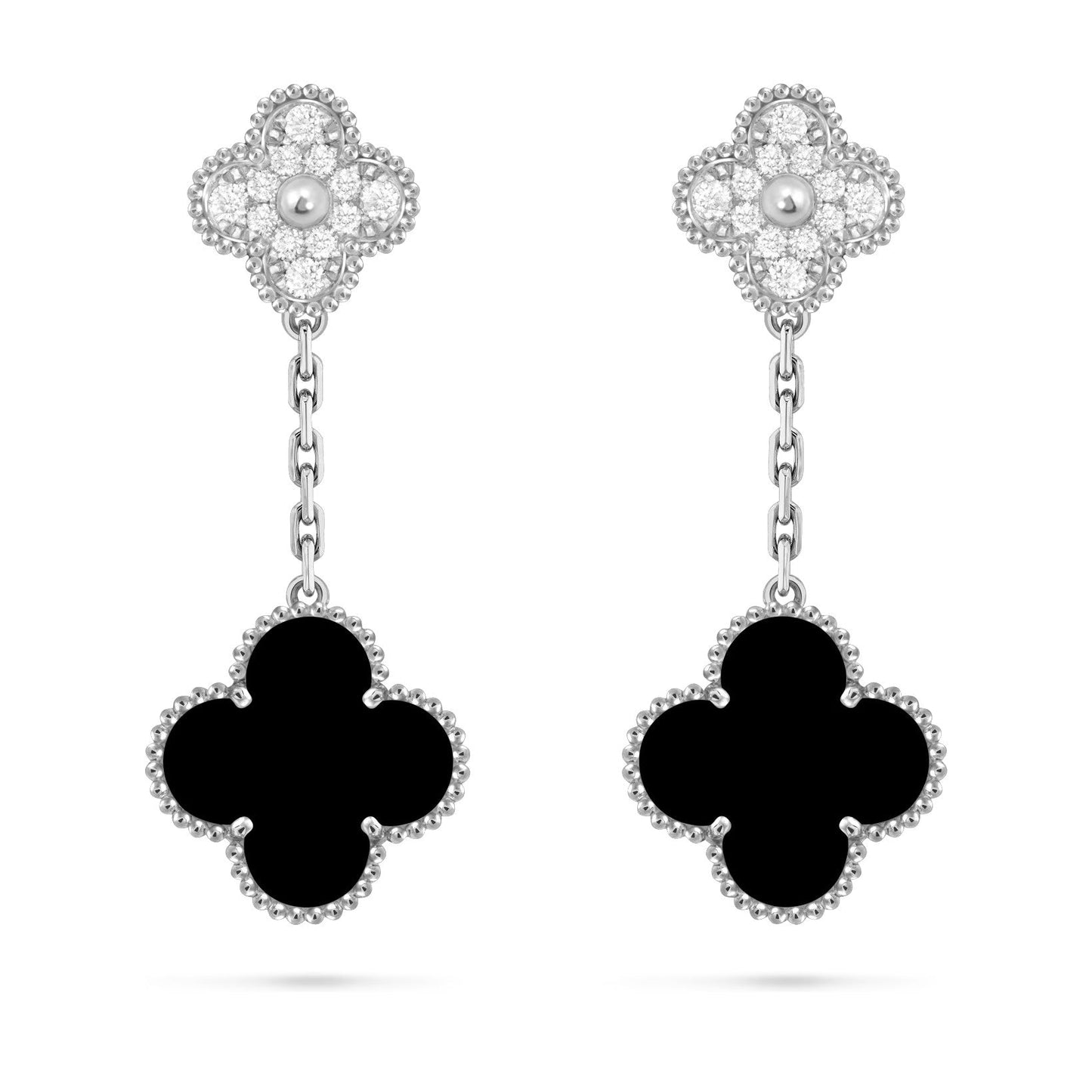 [Avelora]CLOVER DUAL-MOTIF STATEMENT STUD EARRINGS - DOUBLE-CHARM COLLECTION