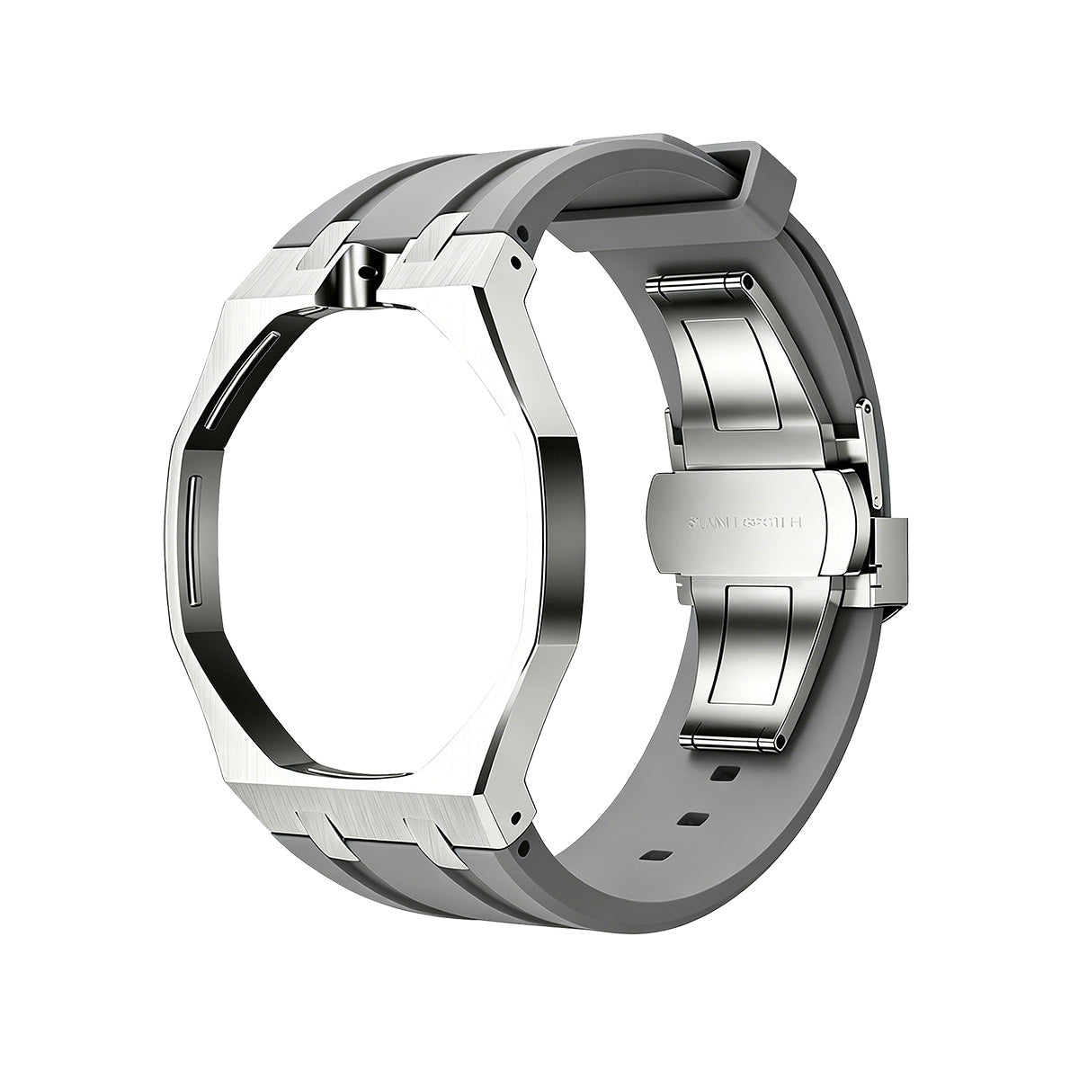 [Avelora]OAK POP GRAY STEEL SILICONE STRAP