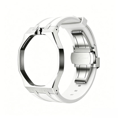 [Avelora]OAK POP WHITE STEEL SILICONE STRAP