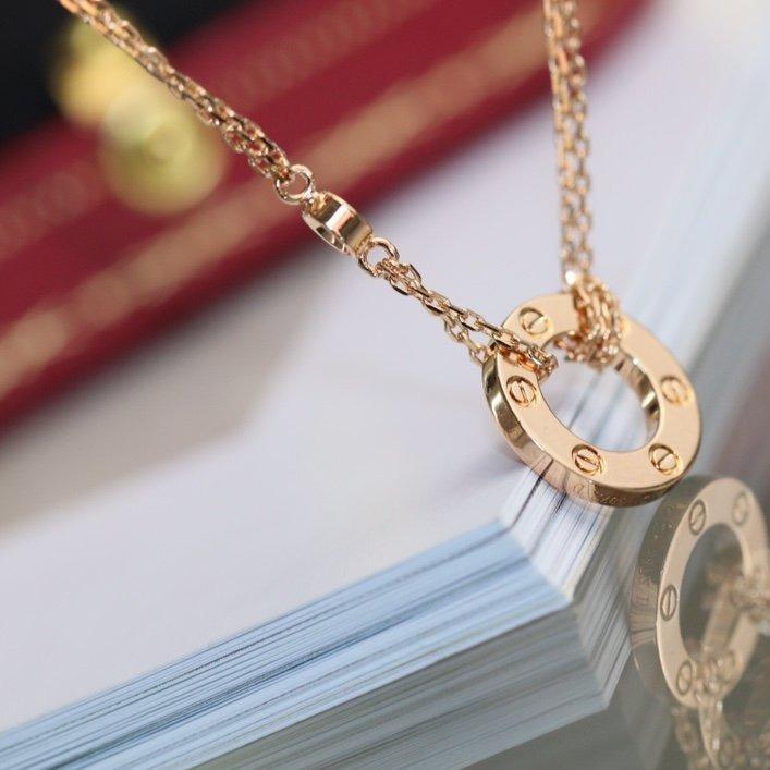[Avelora Jewelry ]LOVE NECKLACE ADJUSTABLE ROSE GOLD 2 DIAMOND