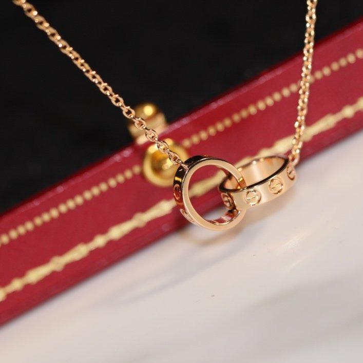 [Avelora Jewelry ]LOVE NECKLACE PINK GOLD AND SILVER