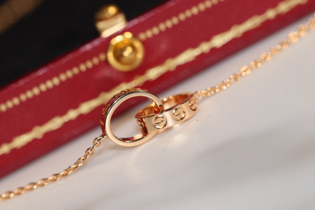 [Avelora Jewelry ]LOVE NECKLACE PINK GOLD AND SILVER