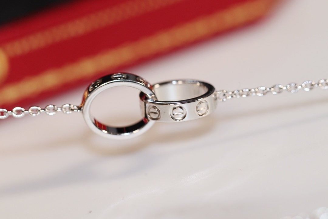 [Avelora Jewelry ]LOVE NECKLACE PINK GOLD AND SILVER