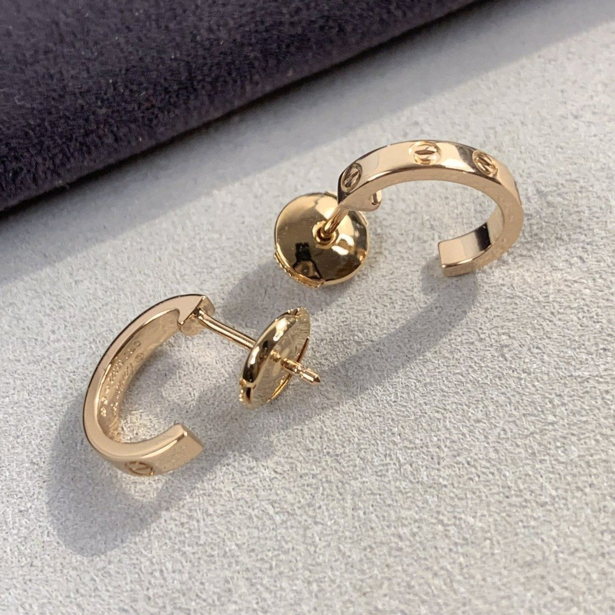 [Avelora Jewelry ]LOVE EARRINGS 2.65MM PINK GOLD
