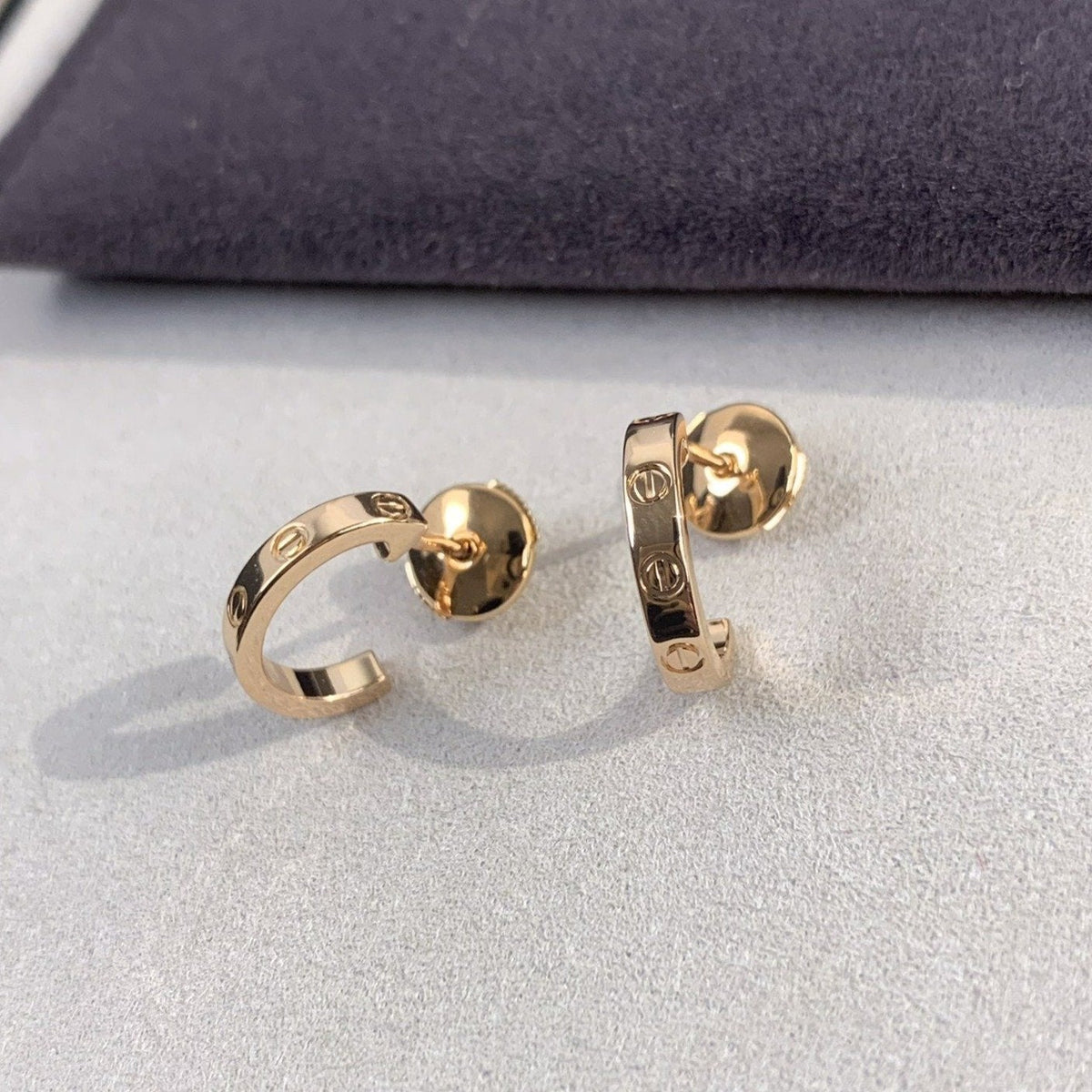 [Avelora Jewelry ]LOVE EARRINGS 2.65MM PINK GOLD
