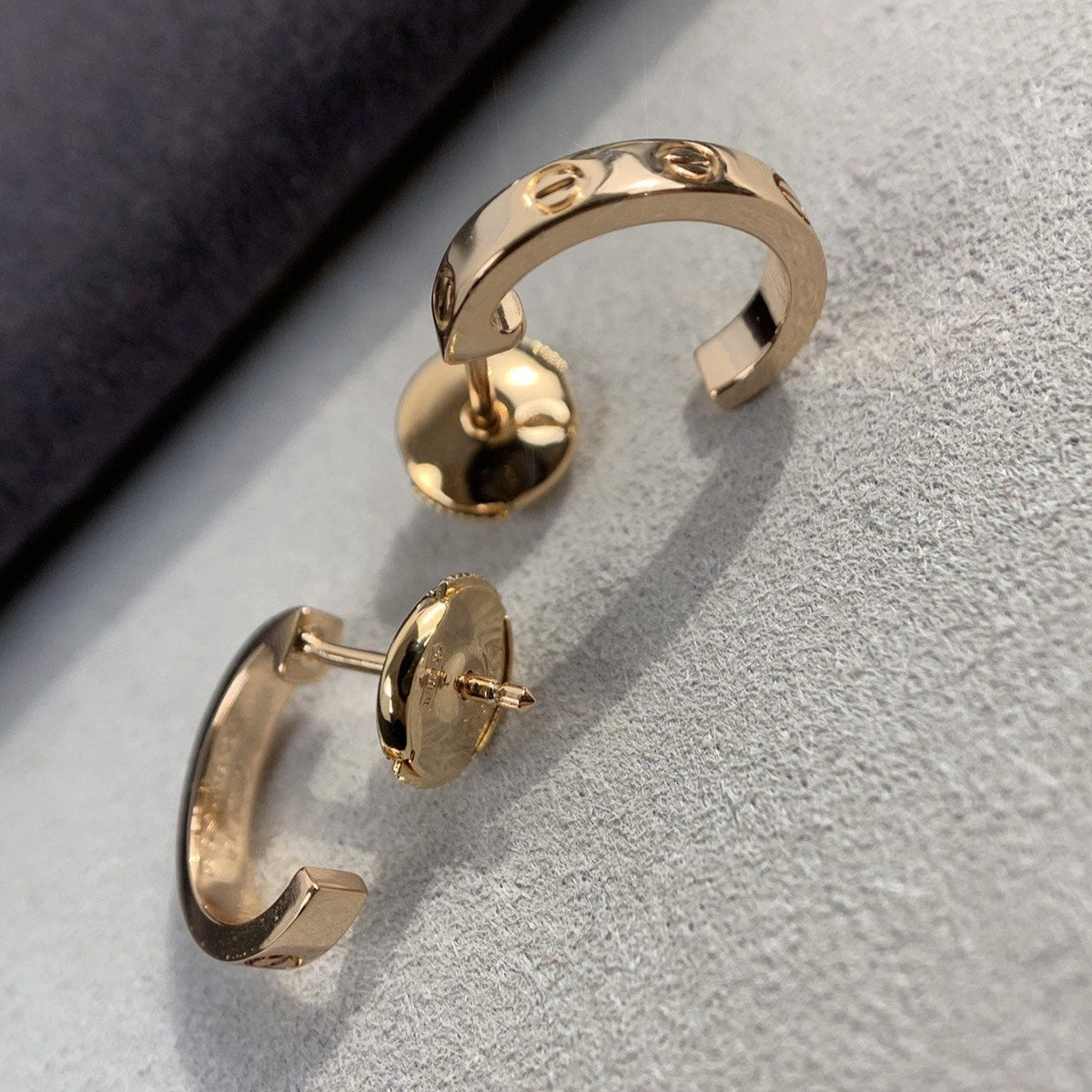[Avelora Jewelry ]LOVE EARRINGS 2.65MM PINK GOLD
