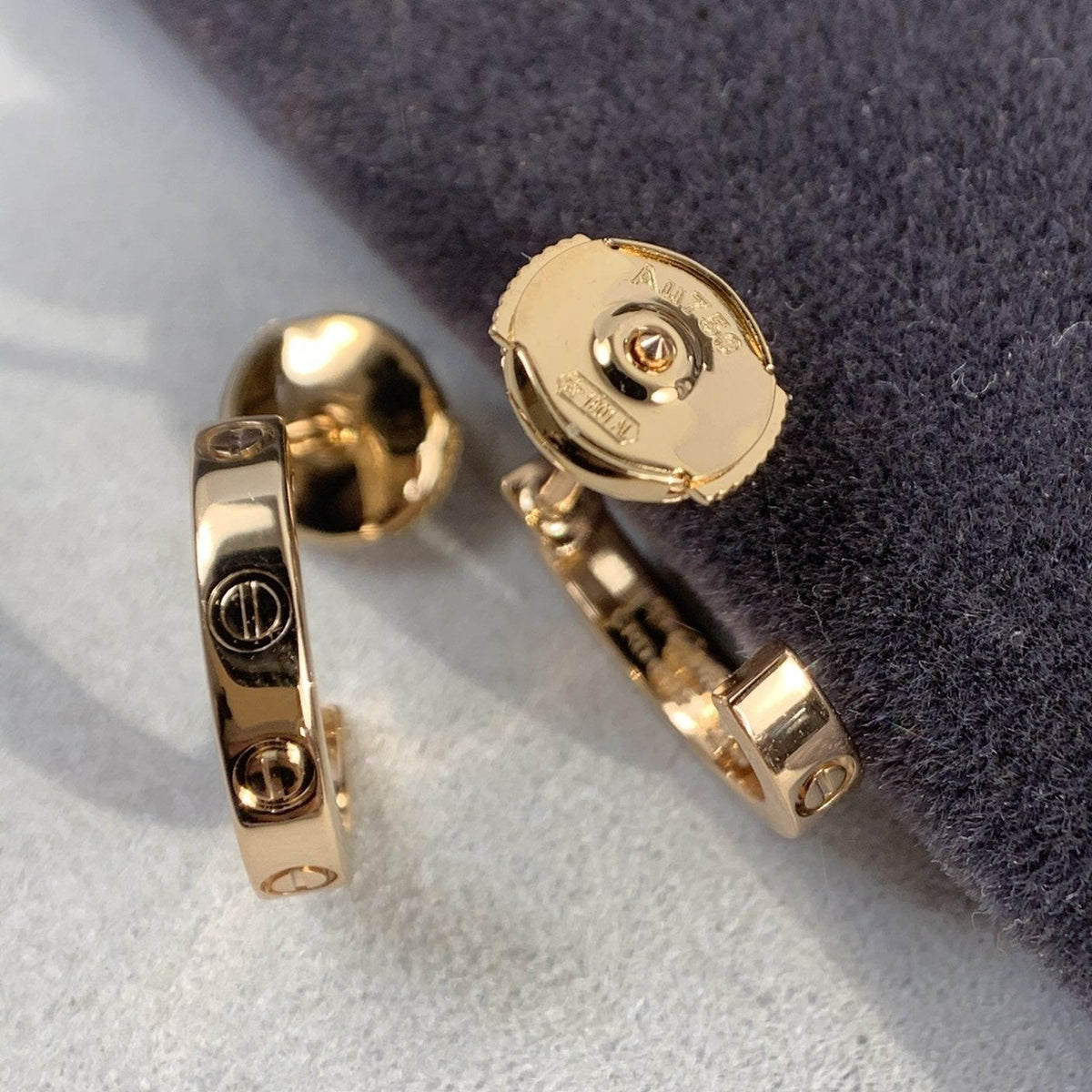 [Avelora Jewelry ]LOVE EARRINGS 2.65MM PINK GOLD