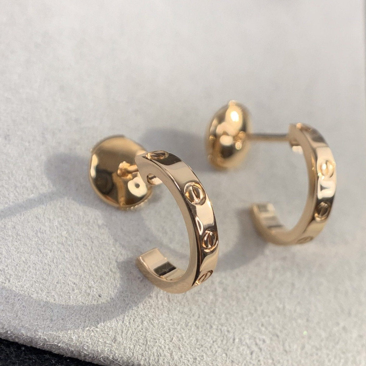 [Avelora Jewelry ]LOVE EARRINGS 2.65MM PINK GOLD