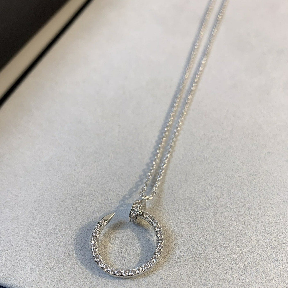 [Avelora Jewelry ]JUSTE NECKLACE SILVER DIAMONDS