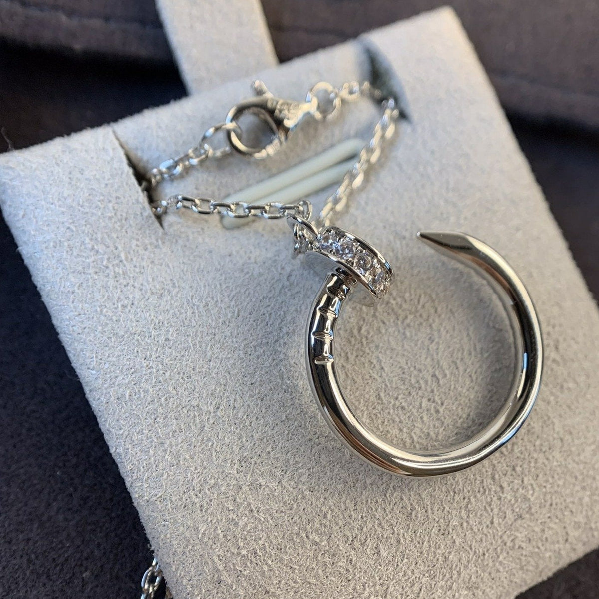[Avelora Jewelry ]JUSTE NECKLACE SILVER DIAMONDS