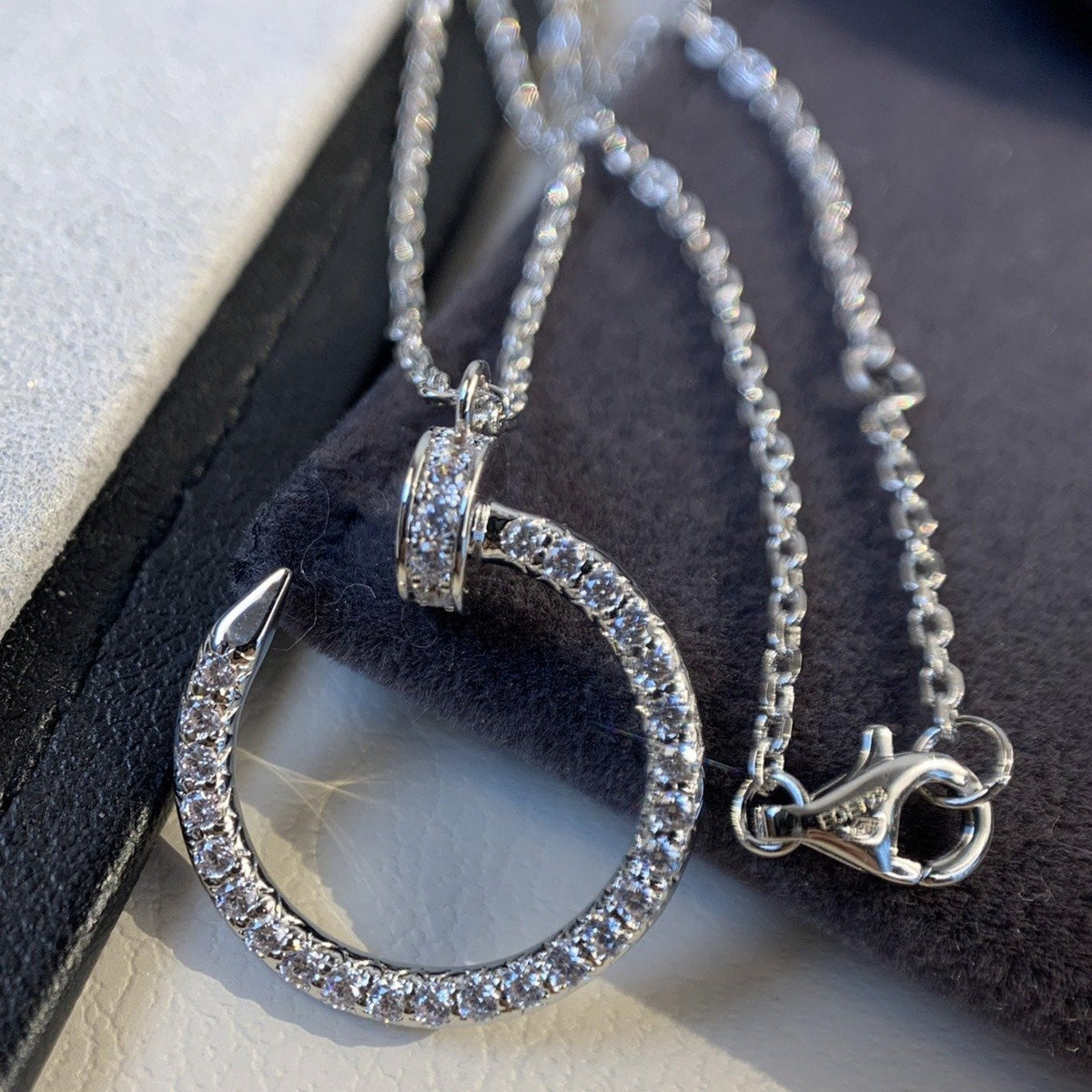 [Avelora Jewelry ]JUSTE NECKLACE SILVER DIAMONDS