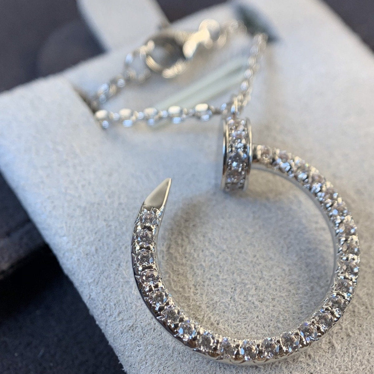 [Avelora Jewelry ]JUSTE NECKLACE SILVER DIAMONDS