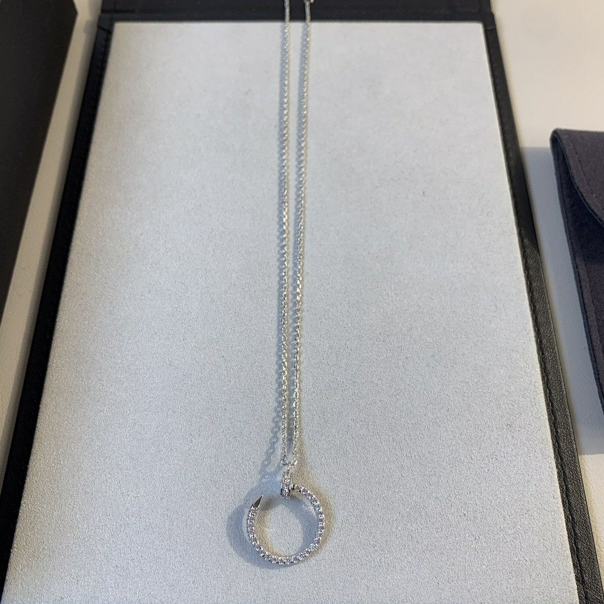 [Avelora Jewelry ]JUSTE NECKLACE SILVER DIAMONDS