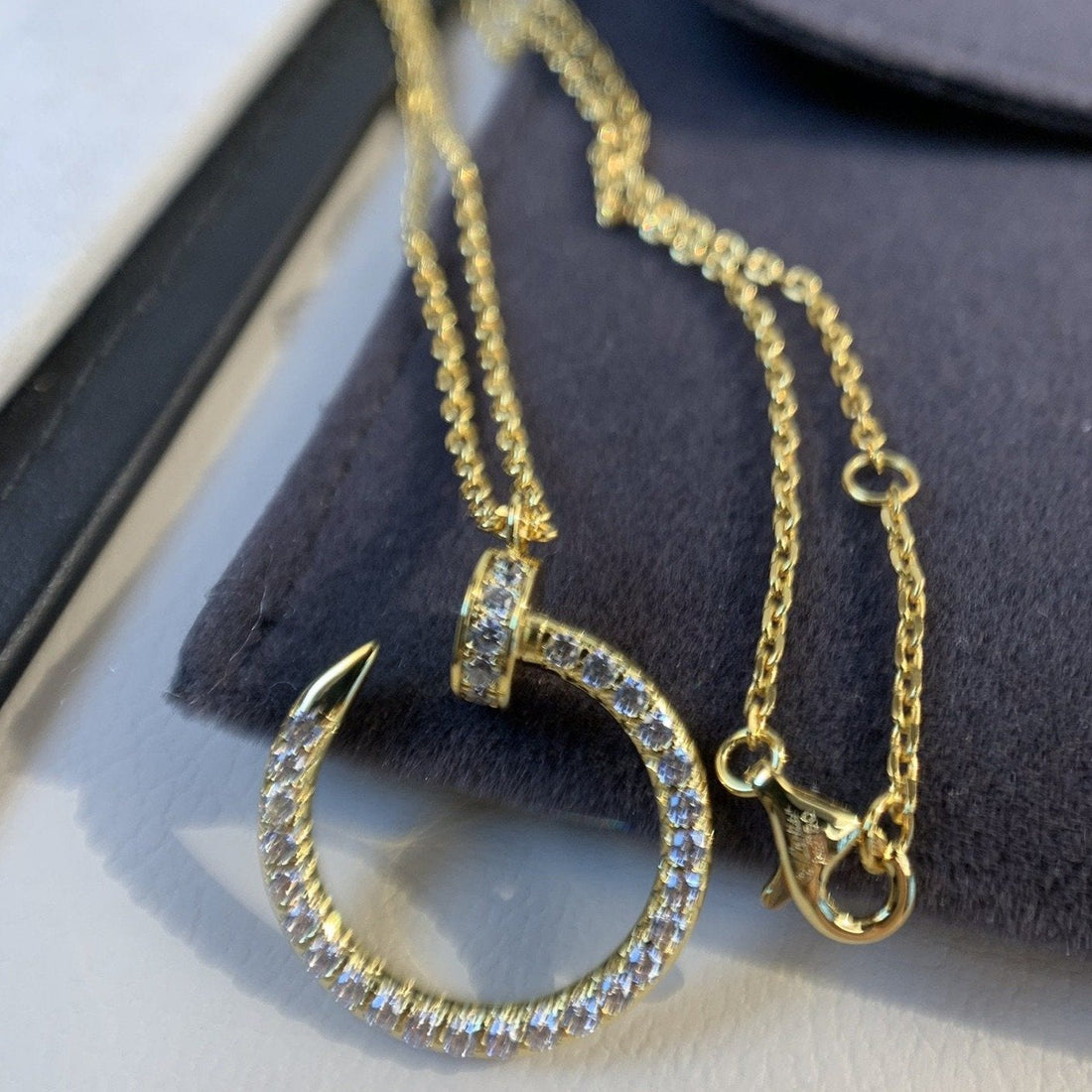 [Avelora Jewelry ]JUSTE NECKLACE GOLD DIAMONDS