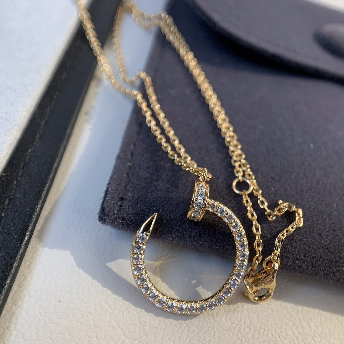 [Avelora Jewelry ]JUSTE NECKLACE PINK GOLD DIAMONDS