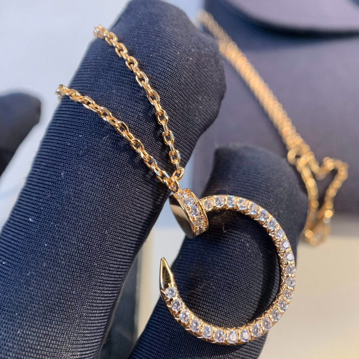[Avelora Jewelry ]JUSTE NECKLACE PINK GOLD DIAMONDS