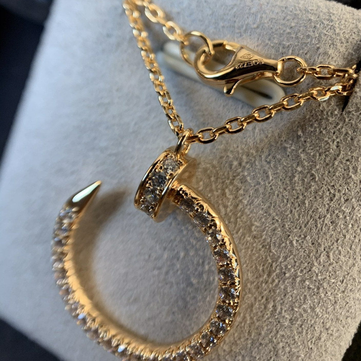 [Avelora Jewelry ]JUSTE NECKLACE PINK GOLD DIAMONDS