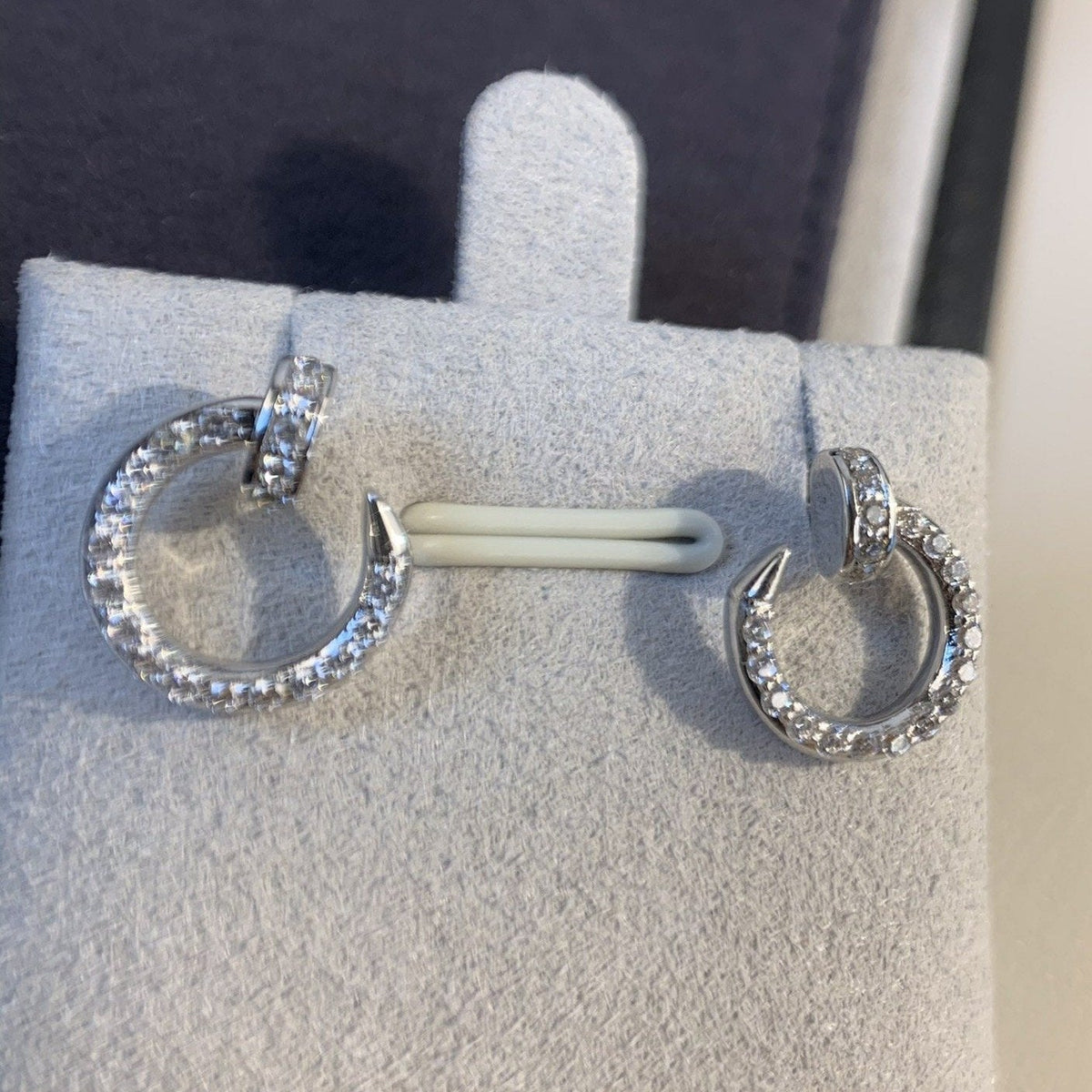 [Avelora Jewelry ]JUSTE EARRINGS SILVER DIAMONDS