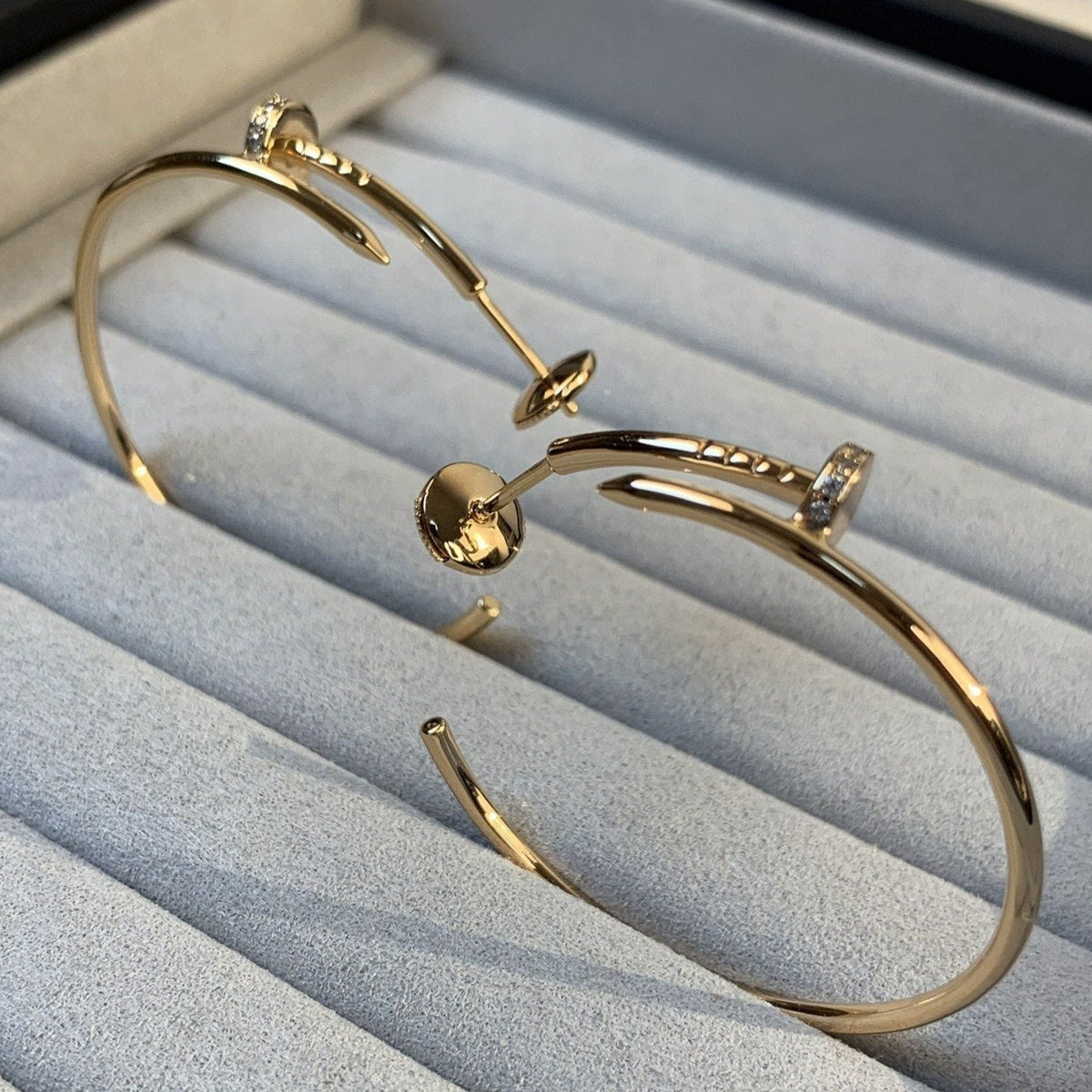 [Avelora Jewelry ]JUSTE EARRINGS GOLD DIAMONDS 1.8MM
