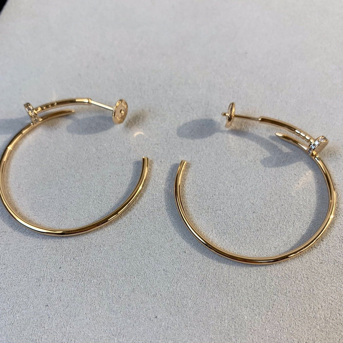 [Avelora Jewelry ]JUSTE EARRINGS GOLD DIAMONDS 1.8MM