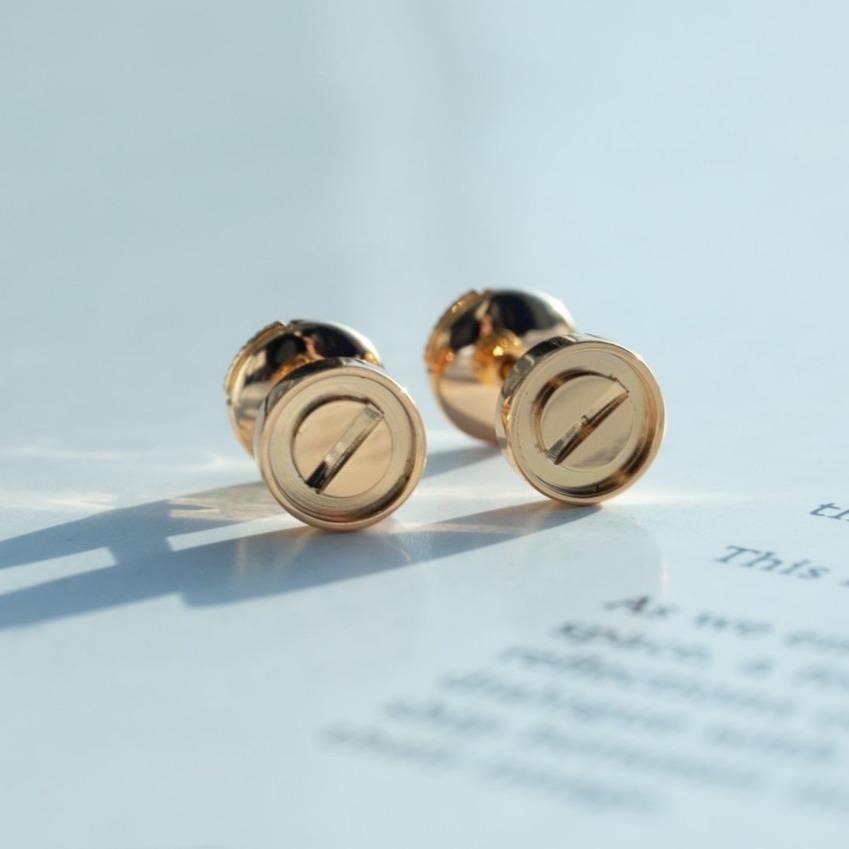 [Avelora Jewelry ]LOVE EARRINGS PINK GOLD 10MM