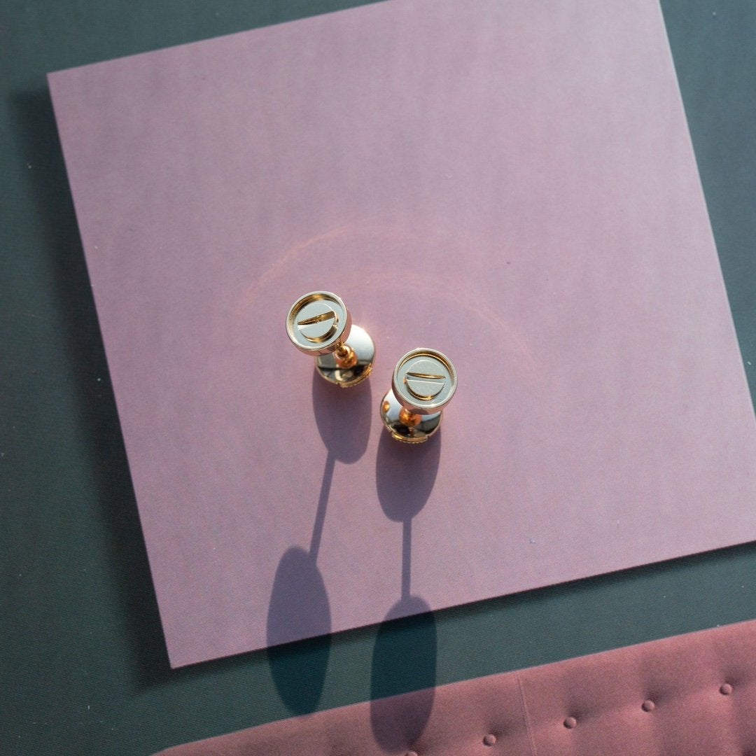 [Avelora Jewelry ]LOVE EARRINGS PINK GOLD 10MM
