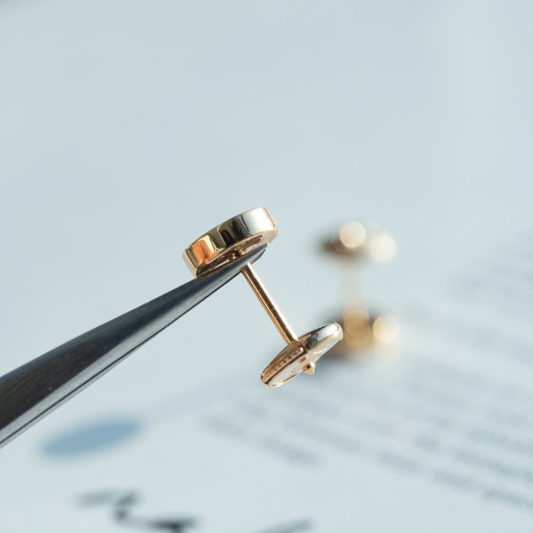 [Avelora Jewelry ]LOVE EARRINGS PINK GOLD 10MM