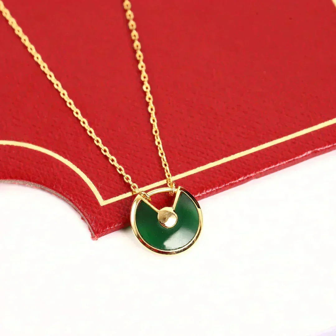 [Avelora Jewelry ]AMULETTE GOLD MALACHITE NECKLACE